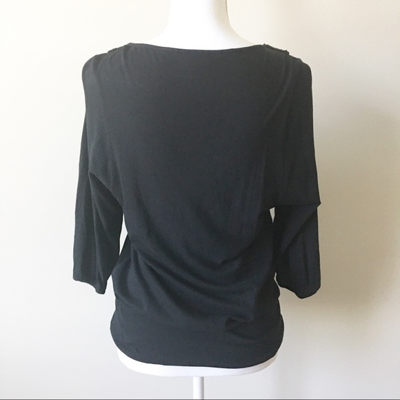 🌸 Mossimo Black Top with Embroidery Detail - Picture 2 of 3